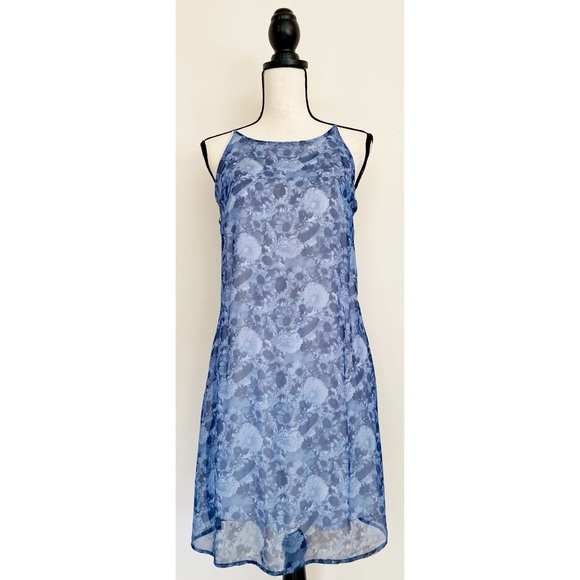 Vintage 90s Floral Photo Print Shift Dress - Picture 2 of 5